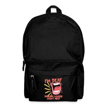 Deaf Deaf Hearing Impairment - Backpack - black - Front