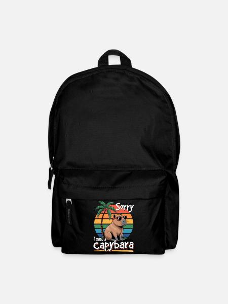 Funny aesthetic Kawaii Capybara - Rucksack - Schwarz