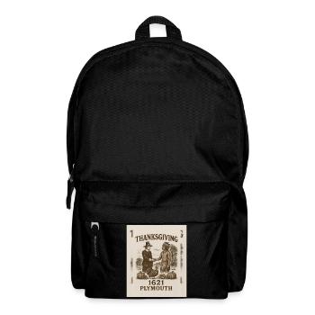 Thanksgiving 1621 Plymouth Vintage Design - Rucksack - Schwarz - Vorne