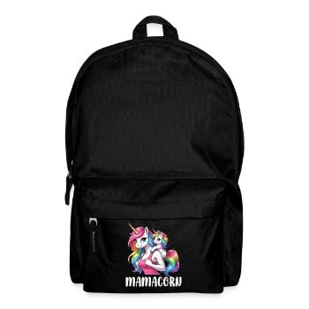 Mamacorn Mama Einhorn Mutter Damen Partnerlook - Rucksack - Schwarz - Vorne
