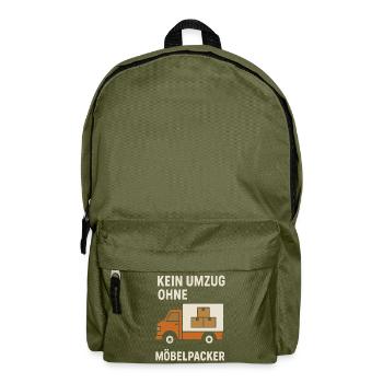 Kein Umzug Ohne Möbelpacker - Rucksack - Olivgrün - Vorne