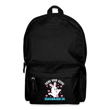 Animal welfare ANIMALS ARE NOT TEST OBJECTS FUNNY - Backpack - black - Front