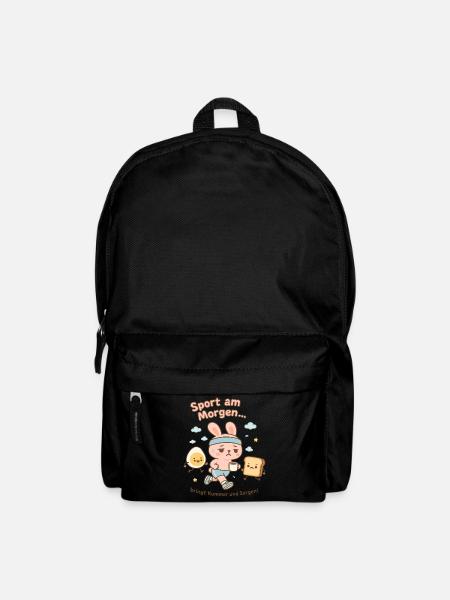 Morgen-Sport Hoppelbunny Cartoon - Rucksack - Schwarz
