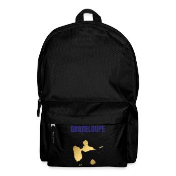 Guadeloupe Westindische Inseln T-Shirt mit goldener Karte - Rucksack - Schwarz - Vorne