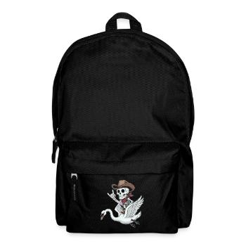 Squelette cow-boy sur cygne - Sac à dos - noir - Devant