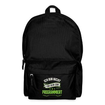 Je ne suis pas programmé pour ton ego T-shirt Sp - Sac à dos - noir - Devant