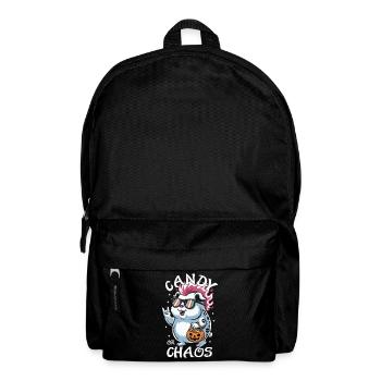 Chaotic Punk Guinea Pig Halloween Hamster - Backpack - black - Front