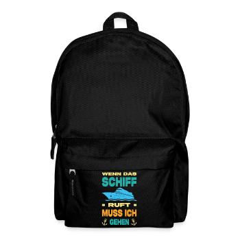 Lustige Kreuzfahrt Sprüche Outfits Urlaub - Rucksack - Schwarz - Vorne