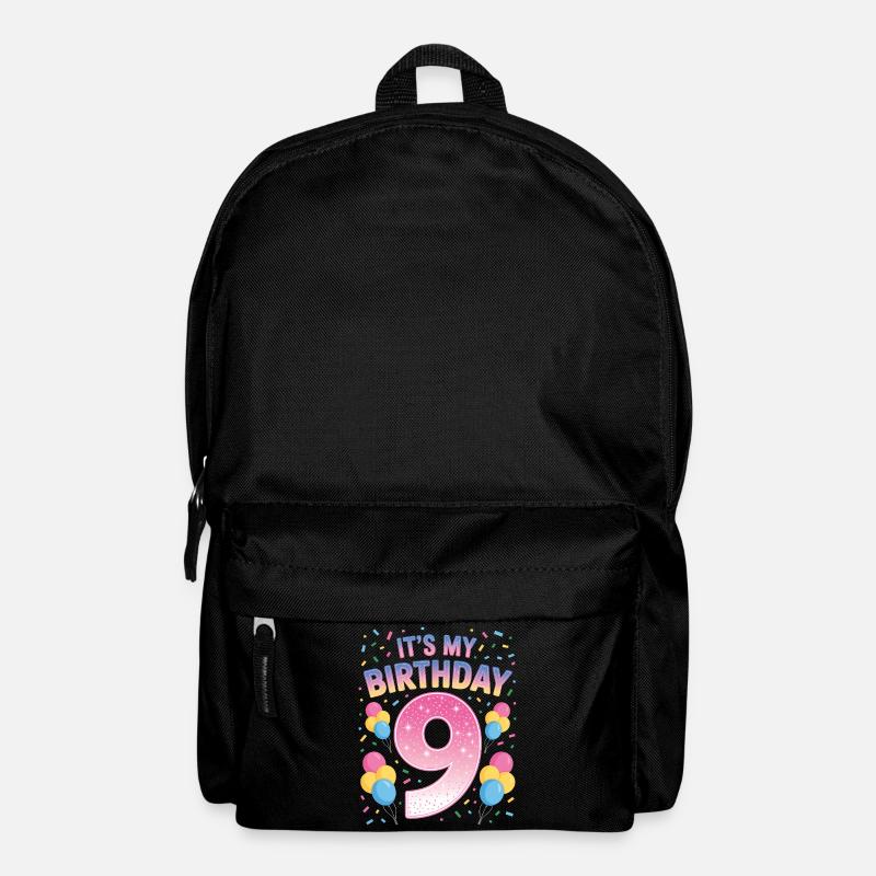 9 Jahre Mädchen It’s My Birthday Kinder Geburtstag - Rucksack - Schwarz