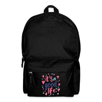 it's a good life - Rucksack - Schwarz - Vorne