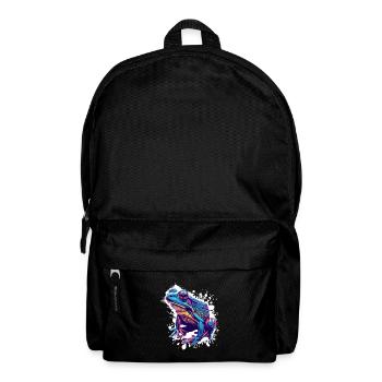 Neon Frog Splash Art - Backpack - black - Front