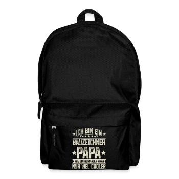 Bauzeichner Papa - Rucksack - Schwarz - Vorne