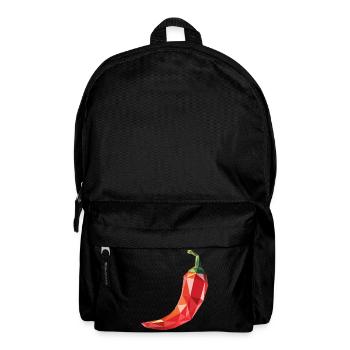 Chili Pepper - Cool Low Poly Vegetable Logo - Backpack - black - Front