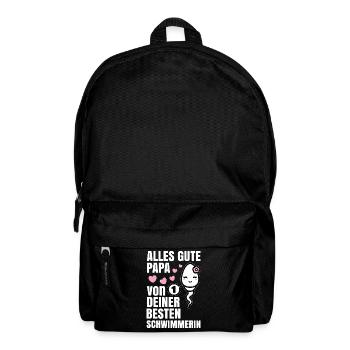 Alles Gute Papa wünscht dir dein bester Schwimmer - Rucksack - Schwarz - Vorne