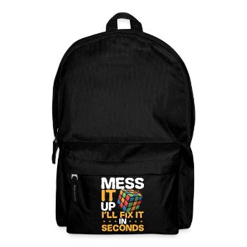 Mess Up I'll Make It In Seconds -puzzle - Backpack - black - Front