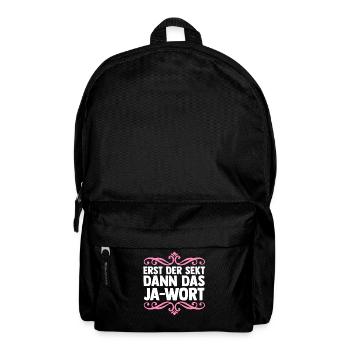 JGA Team Braut Junggesellinnenabschied - Rucksack - Schwarz - Vorne