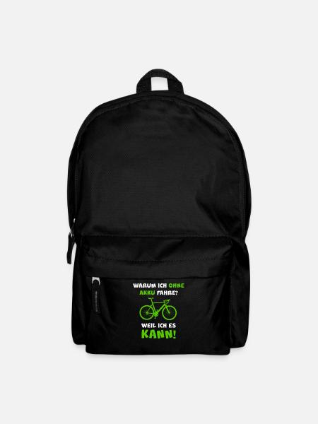 Gravel Bike Rennrad OHNE MOTOR Spruch Anti E-Bike - Rucksack - Schwarz