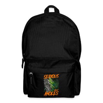 Ernsthaft über den kubanischen Ritter Anolis Reptilienhalter - Rucksack - Schwarz - Vorne