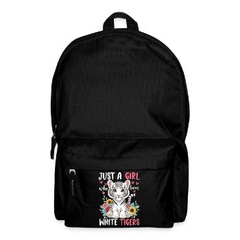 Nur ein Mädchen liebt Weiße Tiger - Rucksack - Schwarz - Vorne