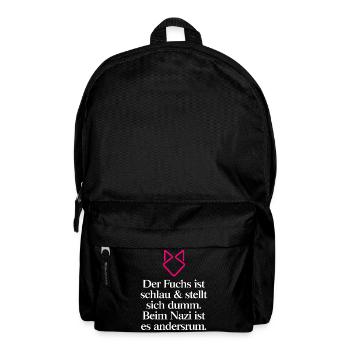 Gegen Rechts - Rucksack - Schwarz - Vorne