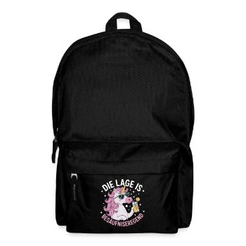 Unicorn Lage Besaufnisregend - Rucksack - Schwarz - Vorne