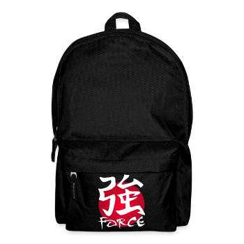 Das Wort Stärke auf Japanisch (weiß) - Rucksack - Schwarz - Vorne