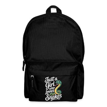 Snake Lover Shirt for Herp Girls and Reptile Fans - Backpack - black - Front