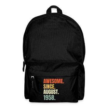 awesome since august 1958 birthday - Backpack - black - Front