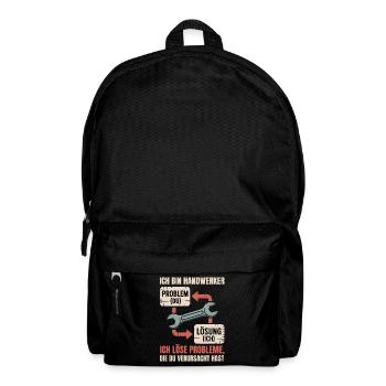 Je suis un artisan : solution au lieu de problème - Sac à dos - noir - Devant