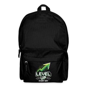 Level Up Every Day - Chemise de motivation pour les joueurs - Sac à dos - noir - Devant