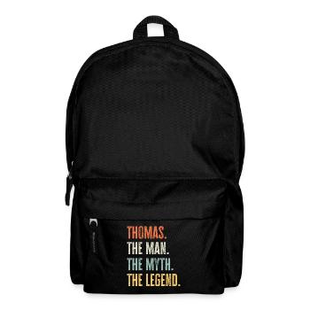 Thomas Man Mythe Légende Rétro Design Nom du cadeau - Sac à dos - noir - Devant