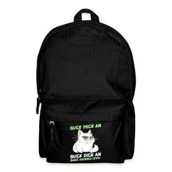 Guck Mich An Ganz Anderes Level Katzen - Rucksack - Schwarz - Vorne