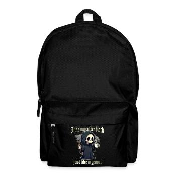 Ich mag meinen Kaffee schwarz, genau wie meine Seele - Rucksack - Schwarz - Vorne