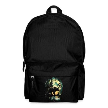 Retro Outdoor Wilderness Bärenbäume - Rucksack - Schwarz - Vorne