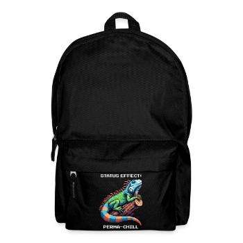 Status-Effekt: Dauerchill | Leguan Terrarium - Rucksack - Schwarz - Vorne
