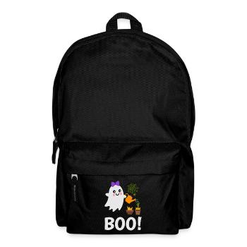 Cute Ghost Boo! Water the ghost plants - Backpack - black - Front