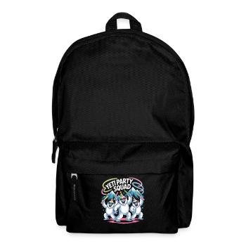 Yeti Party Squad – Lustiges Winter Partyshirt - Rucksack - Schwarz - Vorne