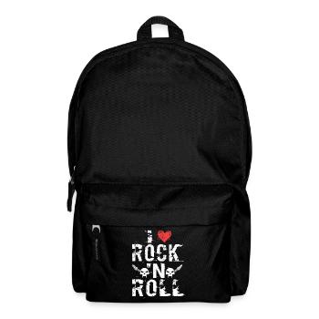 I Love Rock 'N Roll Music Guitar Rock Band - Backpack - black - Front