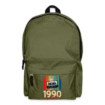 35th Birthday Cassette October Year 1990 - Backpack - olive green - Front