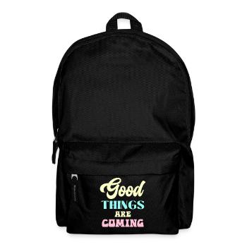 Good Things Are Coming Pastel Retro - Backpack - black - Front