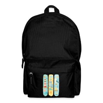 Maritime Lighthouse Seal Seagull Coast - Backpack - black - Front