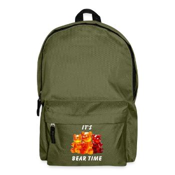 GUMMIBÄREN IT'S BEAR TIME - Rucksack - Olivgrün - Vorne