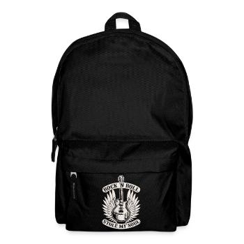 Rock 'n Roll Stole My Soul Rock Band Guitar Music - Backpack - black - Front