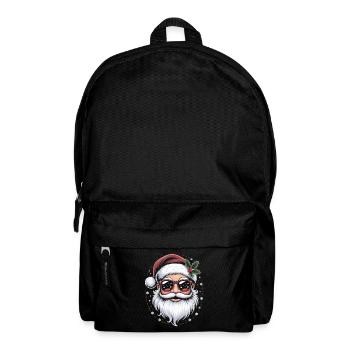 Hipster Santa mit Sonnenbrille - Rucksack - Schwarz - Vorne