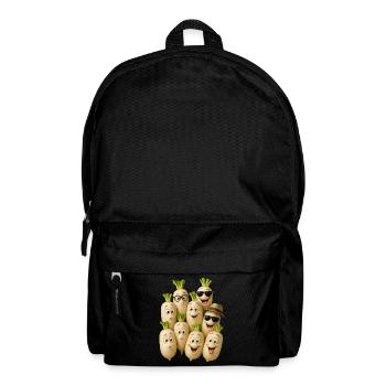 Fröhliche Rettich-Charaktere - Rucksack - Schwarz - Vorne