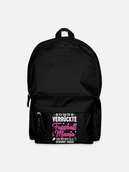 Ich bin die verrückte Fussball Mama - Rucksack - Schwarz