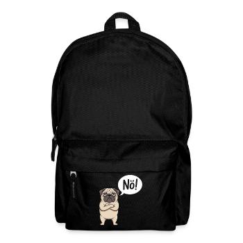 Mops Nö Lustiges Hunde Design - Rucksack - Schwarz - Vorne