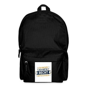 Je pensais que j’avais raison – je l’étais ! - Sac à dos - noir - Devant