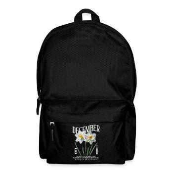 Geburtsblumen Geburtsblume Dezember Narzisse - Rucksack - Schwarz - Vorne