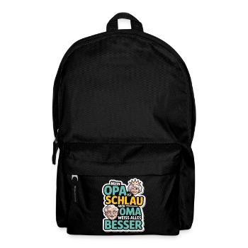  Lustiges Oma Opa Spruch Design für Kinder & - Rucksack - Schwarz - Vorne